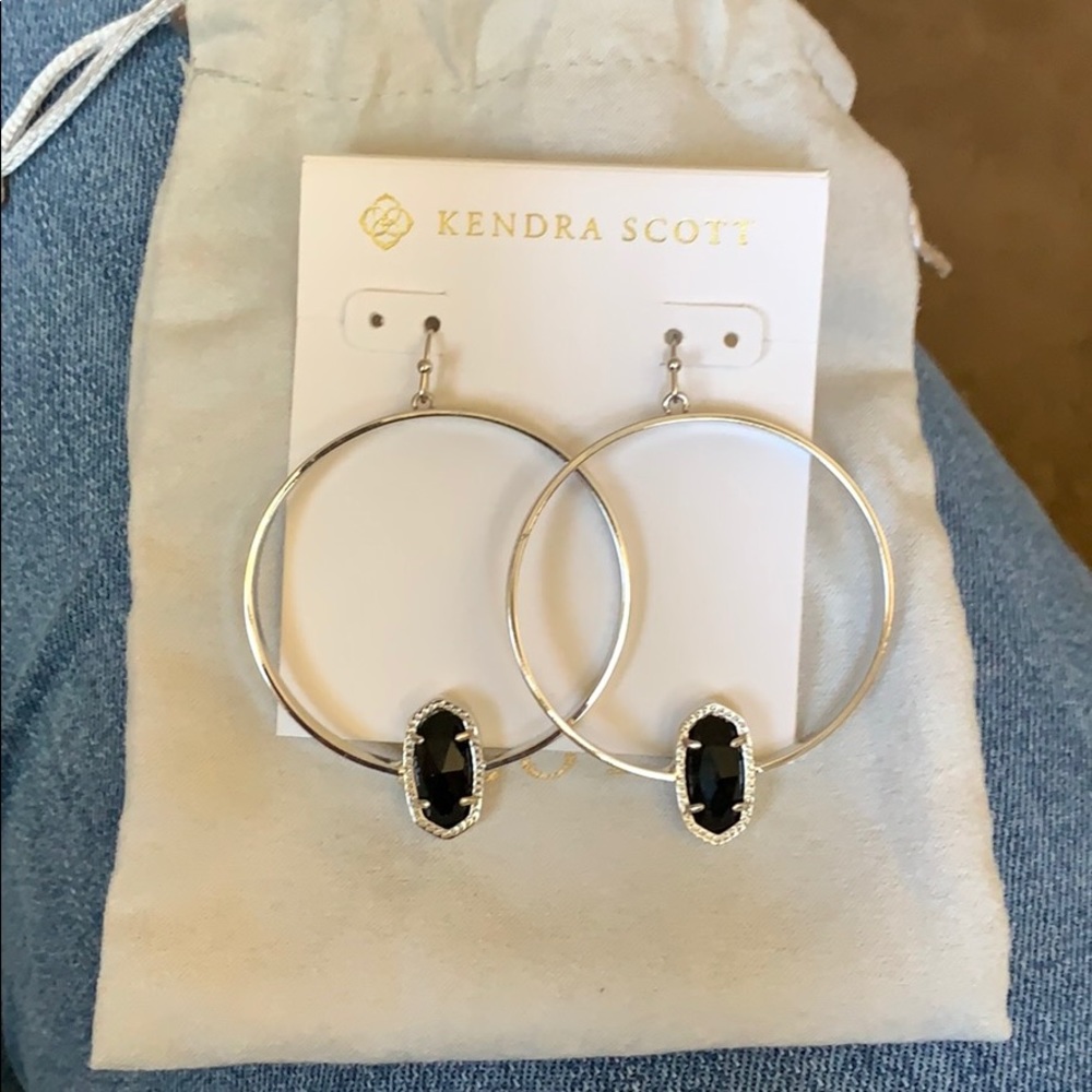 Kendra Scott black onyx hoops